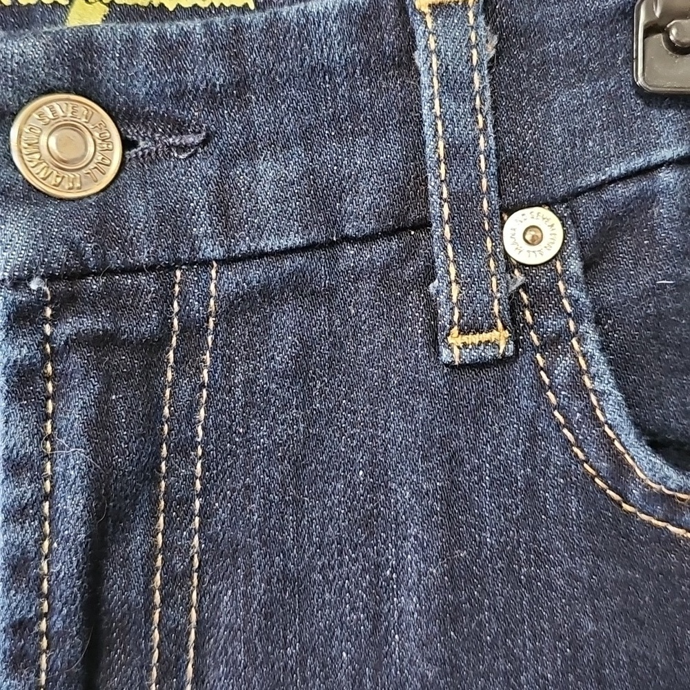 7 For All Mankind Mid-Rise Kimmie Cropped Denim Jeans Size 29 - Picture 5 of 7